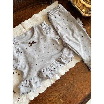 兒童秋裝套裝2025新款韓版寶寶秋季長袖印花套裝女孩內衣兩件套