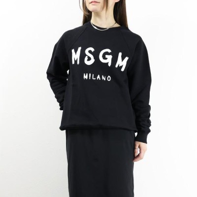 未使用 MSGM イタリア製 スウェット M ホワイト系  長袖 トレーナー 裏起毛 メンズ   【220303】