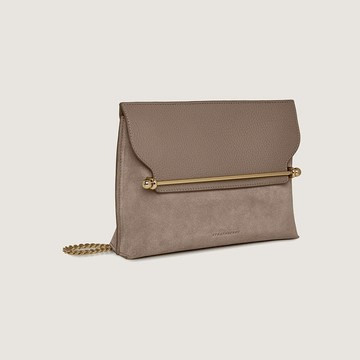 Strathberry - Stylist - Crossbody Leather Clutch - Grey