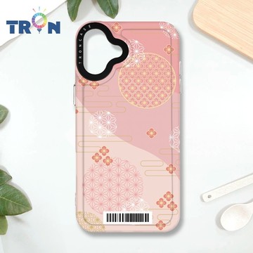 TRON IPHONE 16 PLUS 日系和風圓點散花系列 防摔 MAGSAFE 磁吸 太空載具殼 透白 手機殼