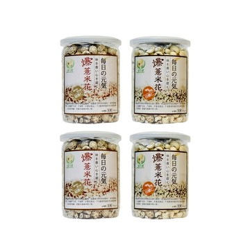 盛花園 白薏仁糙薏仁爆米花4件組 低溫烘培香脆微鹹 非基因食品 90g  360g  1組