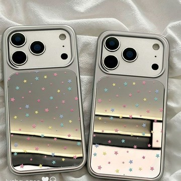 ✨新款iphone手機殼✨滿屏星星適用蘋果17PROMAX手機殼iPhone16高級鏡面15/14/13/12/11