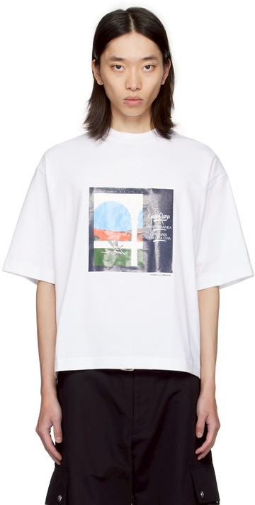 JACQUEMUS 白色 La Casa 系列 Le t-shirt Scesa T 恤