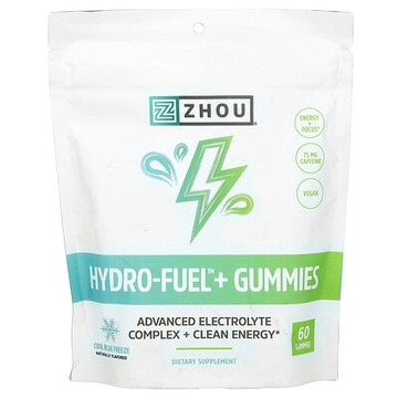 Zhou Nutrition, Hydro-Fuel 軟糖，酷藍色冷凍，60 粒軟糖