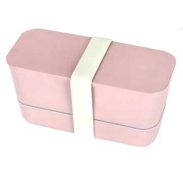 TAKENAKA SUKITTO系列 可微波分隔雙層保鮮盒 600ml-粉色  1個