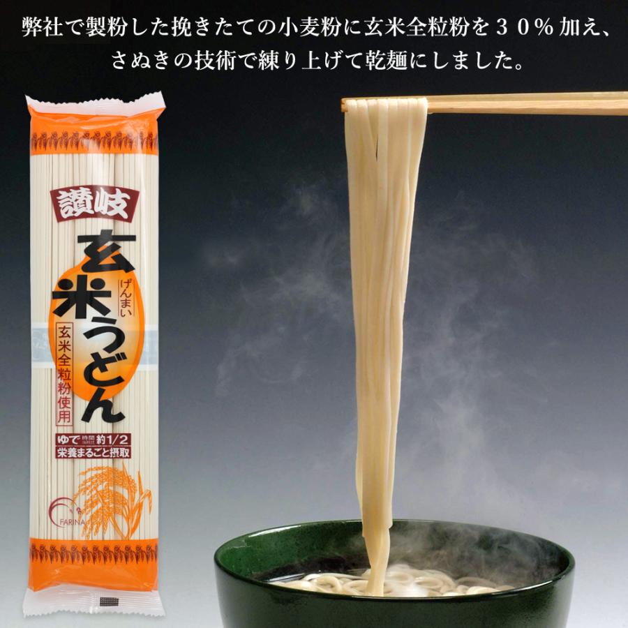 木下製粉  讃岐玄米うどん (300g×2袋) 乾麺 干しうどん ファリーナコーポレーション