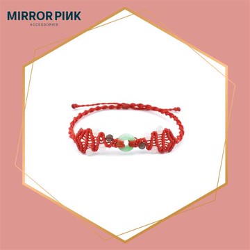 【MIRROR 皇宣緣】點願翡翠蠟線手鍊