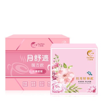 鍾欣怡代言！【大姨媽 月來月順組】好事飲1盒+月舒適暖方飲（14包/盒）1盒