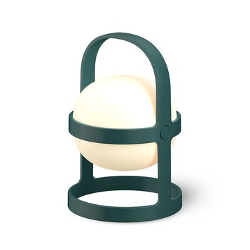 Soft Spot Circular 柔煦 太陽能充電 LED 提燈（森林綠、中）