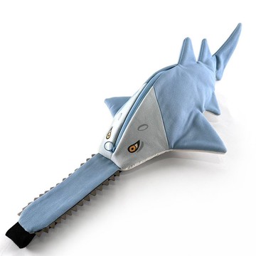 設計款PD117a - 【純棉帆布】鋸鰩立體造型肩背包#寶寶藍