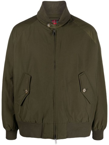 Baracuta - G9 Harrington zip-up bomber jacket - men - Polyester/Cotton/Cotton/Polyester/Viscose - 42 - Green