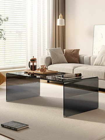 新款茶幾玻璃客廳家用長方形小戶型簡約現代迷你辦公室茶機桌極簡