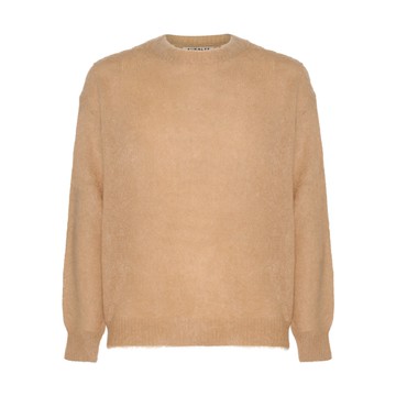 Auralee - Sand Mohair And Wool Blend Jumper