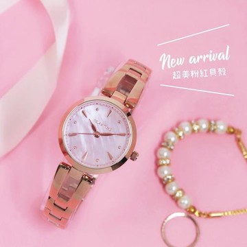 RELAX TIME 小資微甜系列微甜女錶-珍珠貝x玫塊金/28mm RT-71-8