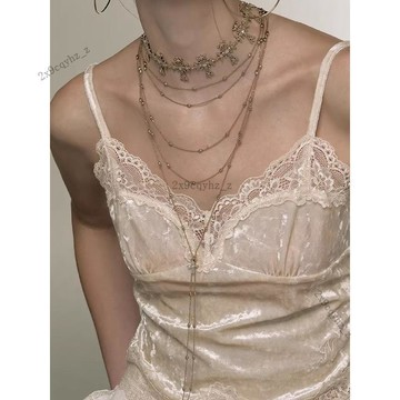 可開發票🥇復古誇張多層金色十字架項鍊女choker頸鍊y2k甜酷辣妹鎖骨鏈配飾🥇免運