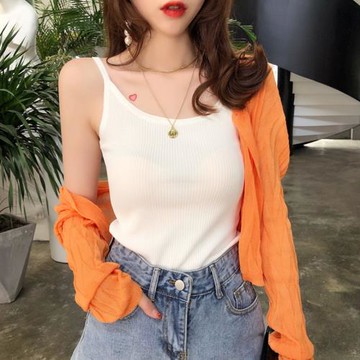 冰絲針織背心女2026早春新款洋氣修身顯瘦內搭小吊帶外穿無袖上衣