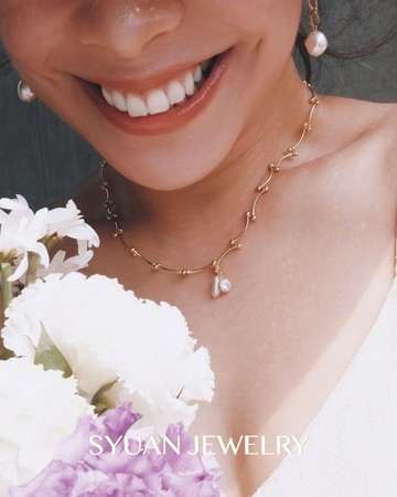 Enjoy Yourself— 奧地利水晶珍珠項鍊生日 禮物情人節