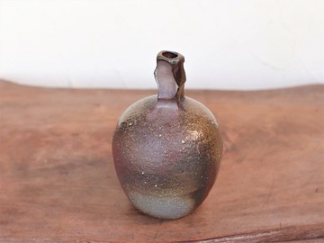 備前燒單花瓶球（中）h2-100