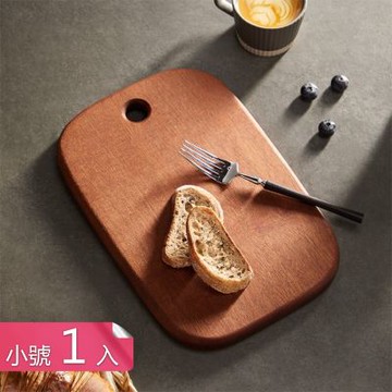 【荷生活】堅硬烏檀木橢圓居家砧板 可懸掛收納實木廚房切菜板-小號1入組