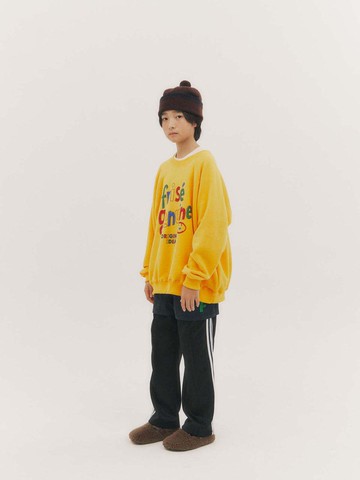Cotton Jersey Raglan Sweatshirt [Yellow]