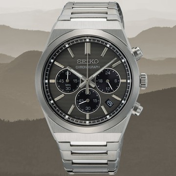 SEIKO 精工 CS系列 三眼計時腕錶 (8T63-02F0N/SSB455P1)