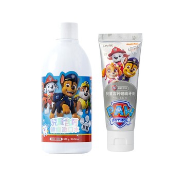 無氟含鈣健齒組合(牙膏+漱口水)