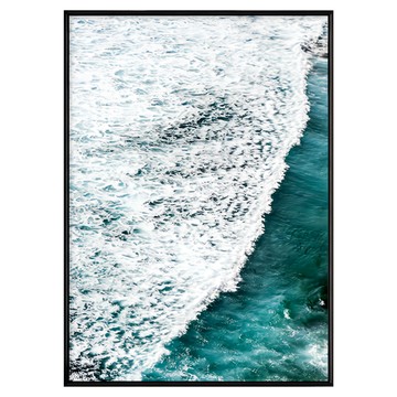 潮汐 海浪風景藝術畫  30 x 40cm  黑色