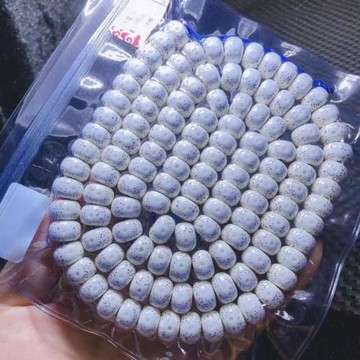 海南星月菩提手串108顆 正月高密順白手鏈男女畢業級高拋文玩佛珠