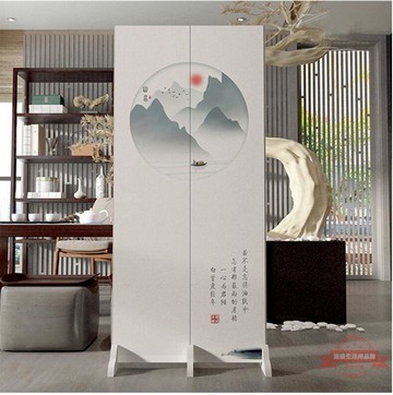 限時下殺-進門玄關中式屏風隔斷客廳折疊移動臥室遮擋小戶型擋煞雙面門口墻