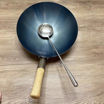 鐵鍋炒鍋老式炒菜鍋家用燃氣灶適用超薄輕便無涂層不粘鍋飯店廚師