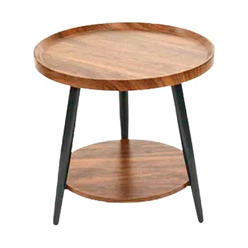 FAmILyLIFE 生活 木冶山居 Carmel雙層圓形茶几 WO-004-WA 40 x 48.5cm 3.3kg  胡桃木