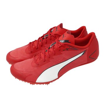 Puma 田徑鞋 EvoSpeed Brush 7 男鞋 紅 白 可拆釘 中長距離 釘鞋 312969-02