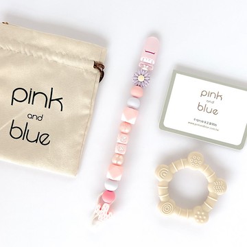 na 雛菊 仙人掌 米色海龜固齒器 / 客製化奶嘴鏈