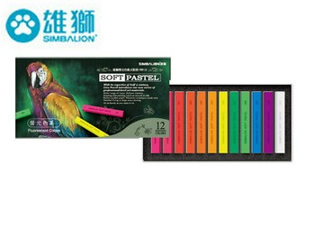 雄獅螢光軟式粉彩12色 FSP-12  / 盒【APP滿額下單10%點數(單一帳號最高1000點)】9/30止