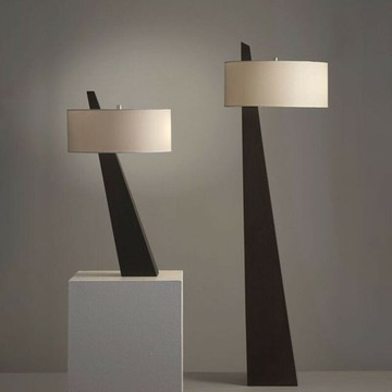 免運 可開票 燈具 落地燈 立燈 檯燈 立式燈 日式侘寂風設計師款三角落地燈北歐客廳沙發旁樣板間臥室布藝臺燈 快速出貨DDD1111