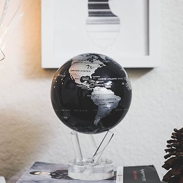 MOVA光能地球儀 現代銀黑地圖 Black and Silver居家擺設 送禮