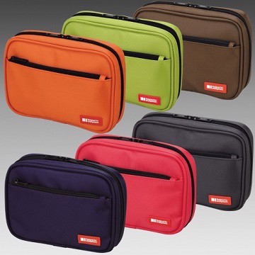 日本LIHIT LAB. 通帳用分類收納包(A-7550)可放12張卡＊6色可選 有限量色桃紅和深藍