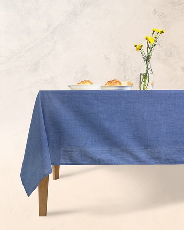 Han&Co. Table Cloth – Blue Slub 藍竹節桌布 HCTBC05 桌布