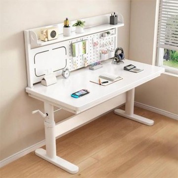 【匠俱】升降桌-洞洞板款-120x50cm(實木電腦桌 家用工作臺 電競桌 簡約辦公書桌 書房學習桌)