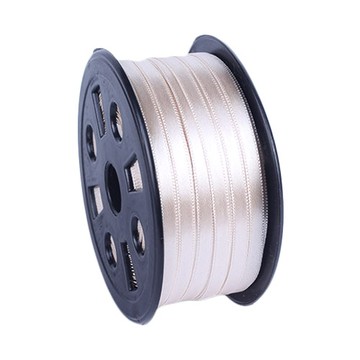 Knock 高密度貢緞緞帶 5mm  淺米色  1個  90m