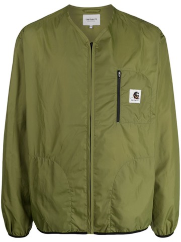 Carhartt WIP - logo-patch V-neck bomber jacket - men - Nylon - S - Green