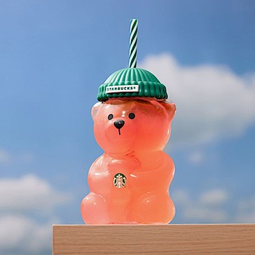 星巴克 小熊玻璃TOGO冷水杯