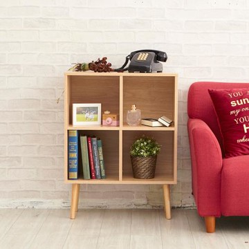 HR安室家 田字方塊四格木質櫃-LCF01