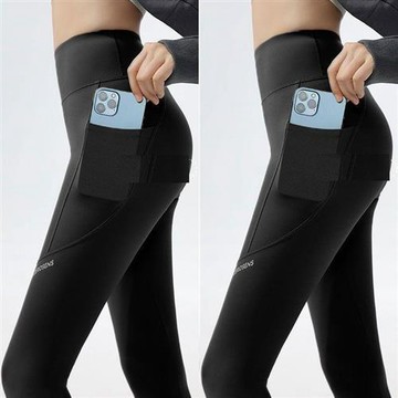【米蘭精品】鯊魚褲瑜珈長褲-帶口袋鯊魚褲外穿女褲子3色74iw3