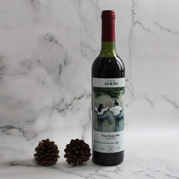 Treasure Memory珍貴回憶系列|訂製情侶個性紅酒——彩色鑽石印刷