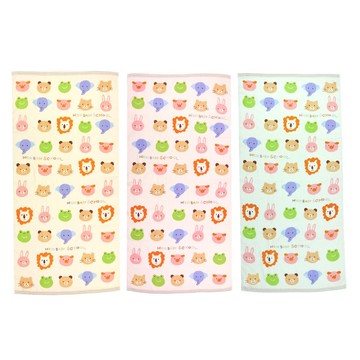 媽媽買 方格牌 可愛動物 小浴巾 浴巾 兒童浴巾(60X120cm)