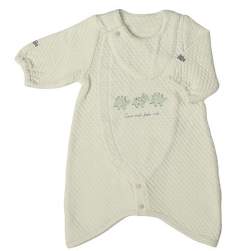 akachan honpo - 長袖舒適連身衣-綠色 (50~60cm)