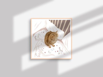 【貓咪插畫】客製化 寵物似顏繪 原創手繪風格 可加物件/背景