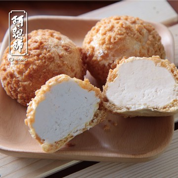 《阿聰師的糕餅主意》經典泡芙(32gx6入，3芋頭+3鮮奶)-冷凍配送