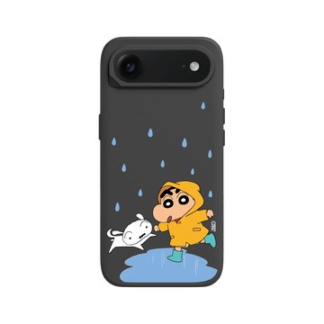 iPhone Air SolidX 黑 - 蠟筆小新 Crayon Shinchan - 小新小白雨天散步